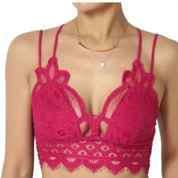 ZENANA Bralette Falling For You Excellent support in Magenta Adella - Picture 1 of 7